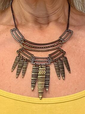 Bohemian Tribal Statement Necklace metal VINTAGE exceptional vintage condition